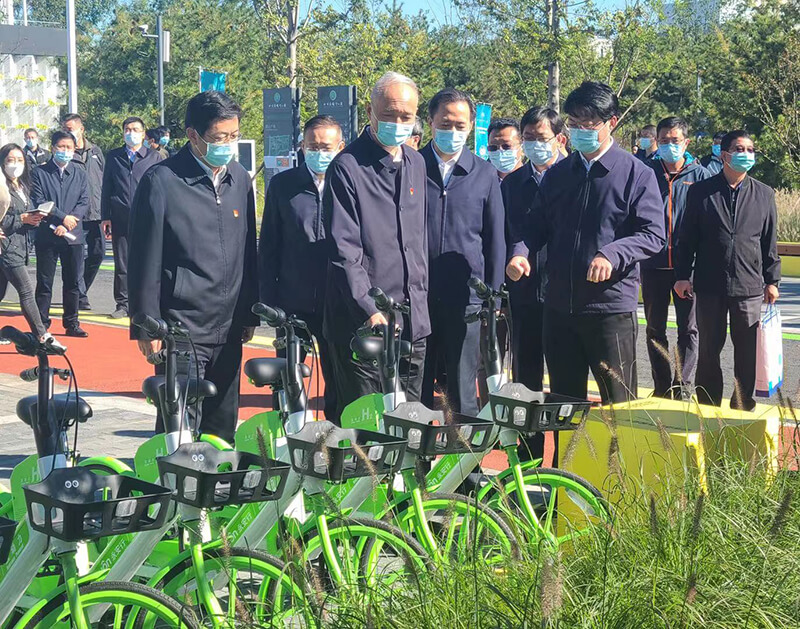 北京市领导调研永安行入驻的“碳中和”主题公园