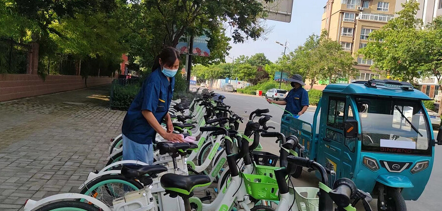 共享助力车每两小时消杀一次，守护市民出行安全